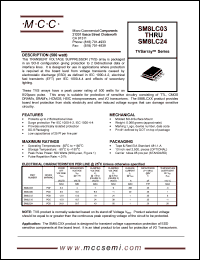 SM8LC12 datasheet: Ppk=500W, Vc=19V transient voltage suppressor SM8LC12