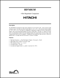 HD74HC85 datasheet: 4-bit Magnitude Comparator HD74HC85