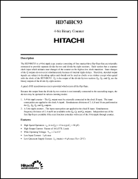 HD74HC93 datasheet: 4-bit Binary Counter HD74HC93