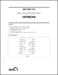 HD74HC132 datasheet: Quad. 2-input NAND Schmitt Triggers HD74HC132