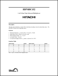 HD74HC152 datasheet: 1-of-8 line Data Selector/Multiplexer HD74HC152
