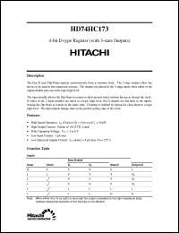 HD74HC173 datasheet: 4-bit D-type Register with 3-state outputs HD74HC173