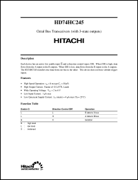 HD74HC245 datasheet: Octal Bus Transceivers with 3-state outputs HD74HC245