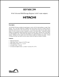 HD74HC299 datasheet: 8-bit Universal Shift/Storage Register with 3-state outputs HD74HC299