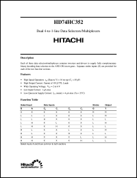 HD74HC352 datasheet: Dual 4-to-1 line Data Selectors/Multiplexers HD74HC352