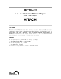 HD74HC356 datasheet: 8-to-1 line Data Selector/Multiplexer/Register with 3-state outputs HD74HC356
