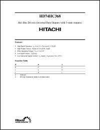 HD74HC368 datasheet: Hex Bus Drivers with inverted 3-state outputs HD74HC368