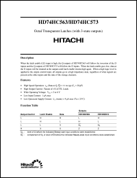 HD74HC563 datasheet: Octal Transparent Latches with 3-state output HD74HC563