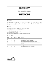 HD74HC597 datasheet: 8-bit Latch/Shift Register HD74HC597