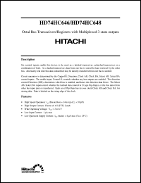 HD74HC646 datasheet: Octal Bus Transceivers/Registers with Multiplexed 3-state outputs HD74HC646