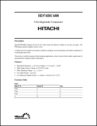 HD74HC688 datasheet: 8-bit Magnitude Comparator HD74HC688