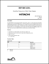 HD74BC620A datasheet: Octal Bus Transceivers with 3-state outputs HD74BC620A