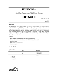 HD74BC640A datasheet: Octal Bus Transceivers with 3-state outputs HD74BC640A