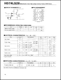HD74LS26 datasheet: Quad. 2-input High-Voltage Interface NAND Gates HD74LS26