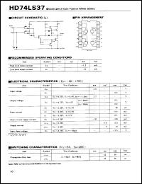 HD74LS37 datasheet: Quad. 2-input NAND Buffers HD74LS37