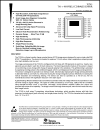 TC245-40 datasheet: 768 x 488-pixel CCD image sensor TC245-40