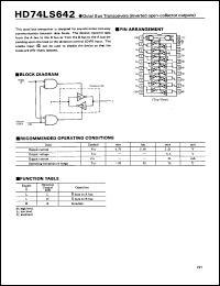 HD74LS642 datasheet: Octal Bus Transceivers with inverted open-collector outputs HD74LS642