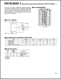 HD74LS642-1 datasheet: Octal Bus Transceivers with inverted open-collector outputs HD74LS642-1