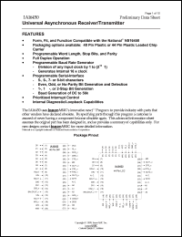 IA16450-PDW40I datasheet: Universal asynchronous receiver/transmitter. Compatible with the national NS16450 IA16450-PDW40I