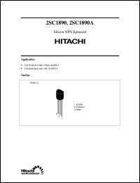 2SC1890A datasheet: Small signal general purpose transistor 2SC1890A