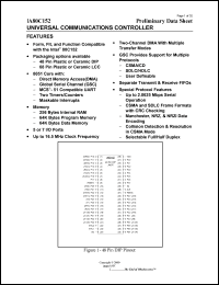 IA80C152JA-PLC68I datasheet: 16.5MHz; 391.1mW universal communications controller IA80C152JA-PLC68I