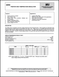 42094-015 datasheet: 1.5A 15V positive high temperature regulator 42094-015