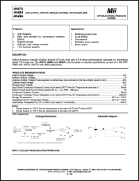 JAN4N47A datasheet: 40mA 7V single channel optocoupler JAN4N47A