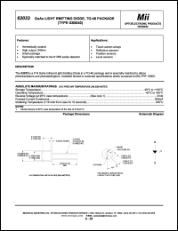 62033-102 datasheet: 2V 200mA +3.5mW GaAs light emitting diode: type GS5040 62033-102