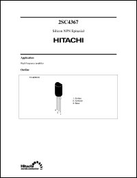 2SC4367 datasheet: Small signal general purpose transistor 2SC4367