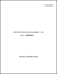 NSPB310A datasheet: 120mW; 5V; 30mA nichia blue LED NSPB310A