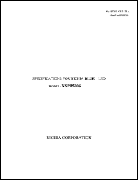 NSPB500S datasheet: 120mW; 5V; 30mA nichia blue LED NSPB500S