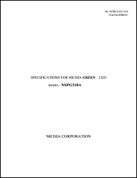 NSPG310A datasheet: 120mW; 5V; 30mA nichia blue LED NSPG310A