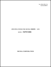 NSPW310BS datasheet: 120mW; 5V; 30mA nichia white LED NSPW310BS