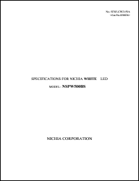 NSPW500BS datasheet: 120mW; 5V; 30mA nichia white LED NSPW500BS