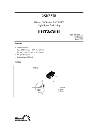 2SK3378 datasheet: Power small signal switching MOSFET 2SK3378