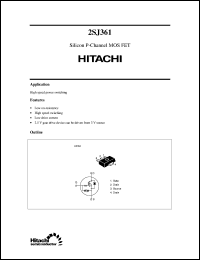 2SJ361 datasheet: Power switching MOSFET 2SJ361