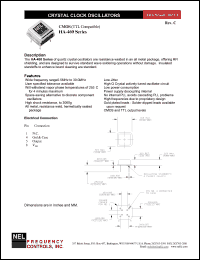 SA460 datasheet: 5 V, +/-100 ppm, CMOS  crystal clock oscillator SA460