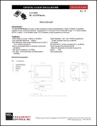 SC1479 datasheet: 5 V, customer specific, LVCMOS crystal clock oscillator SC1479