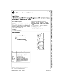 5962-9160701MSA datasheet: 8-Bit Universal Shift/Storage Register with Synchronous Reset and Common I/O Pins 5962-9160701MSA