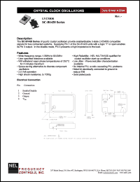 SCB142C datasheet: 2.5 V, +/-100 ppm,  LVCMOS crystal clock oscillator SCB142C