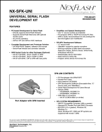 NX-ST-PS4 datasheet: 3 V, universal flash development kit NX-ST-PS4