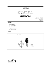 2SJ526 datasheet: Power switching MOSFET 2SJ526