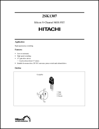 2SK1307 datasheet: Power switching MOSFET 2SK1307