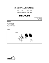 2SK2957(S) datasheet: Power switching MOSFET 2SK2957(S)