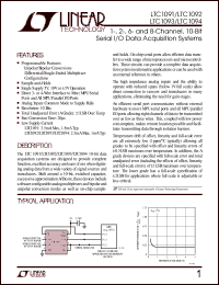 LTC1093CSW datasheet: 6-channel, 10-bit serial I/O data  acquisition systems LTC1093CSW