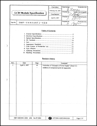 DMF-50834NFJ-SEB datasheet: 119 x 73dots; dot size:0.33 x 0.33mm; 0.3-7.0V; 6.0mA LCD module DMF-50834NFJ-SEB