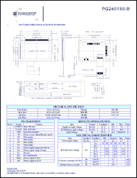 PG240160-B datasheet: 240x160dots; Dot size:0.225 x 0.225mm; dot pitch:0.24 x 0.24mm; LCD monitor PG240160-B