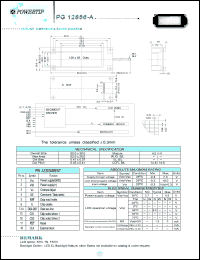 PG12856-A datasheet: 128x56 dots; dot size:0.41 x 0.37mm; dot pitch:0.45 x 0.41mm; LCD monitor PG12856-A