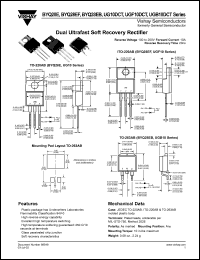 BYQ28EF-150 datasheet: Dual ultrafast soft recovery rectifier, 150V, 10A, 25ns BYQ28EF-150