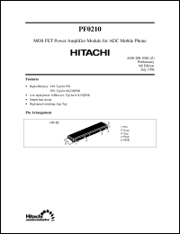 PF0210 datasheet: Power MOSFET RF amplifier module PF0210